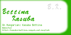 bettina kasuba business card